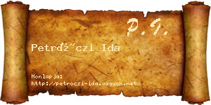 Petróczi Ida névjegykártya